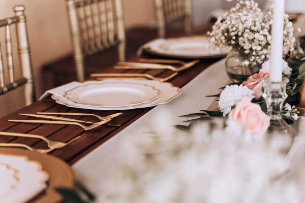 Elegant table setting for event